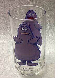 Vintage McDonald's Grimace Collector Series Drinking Glass